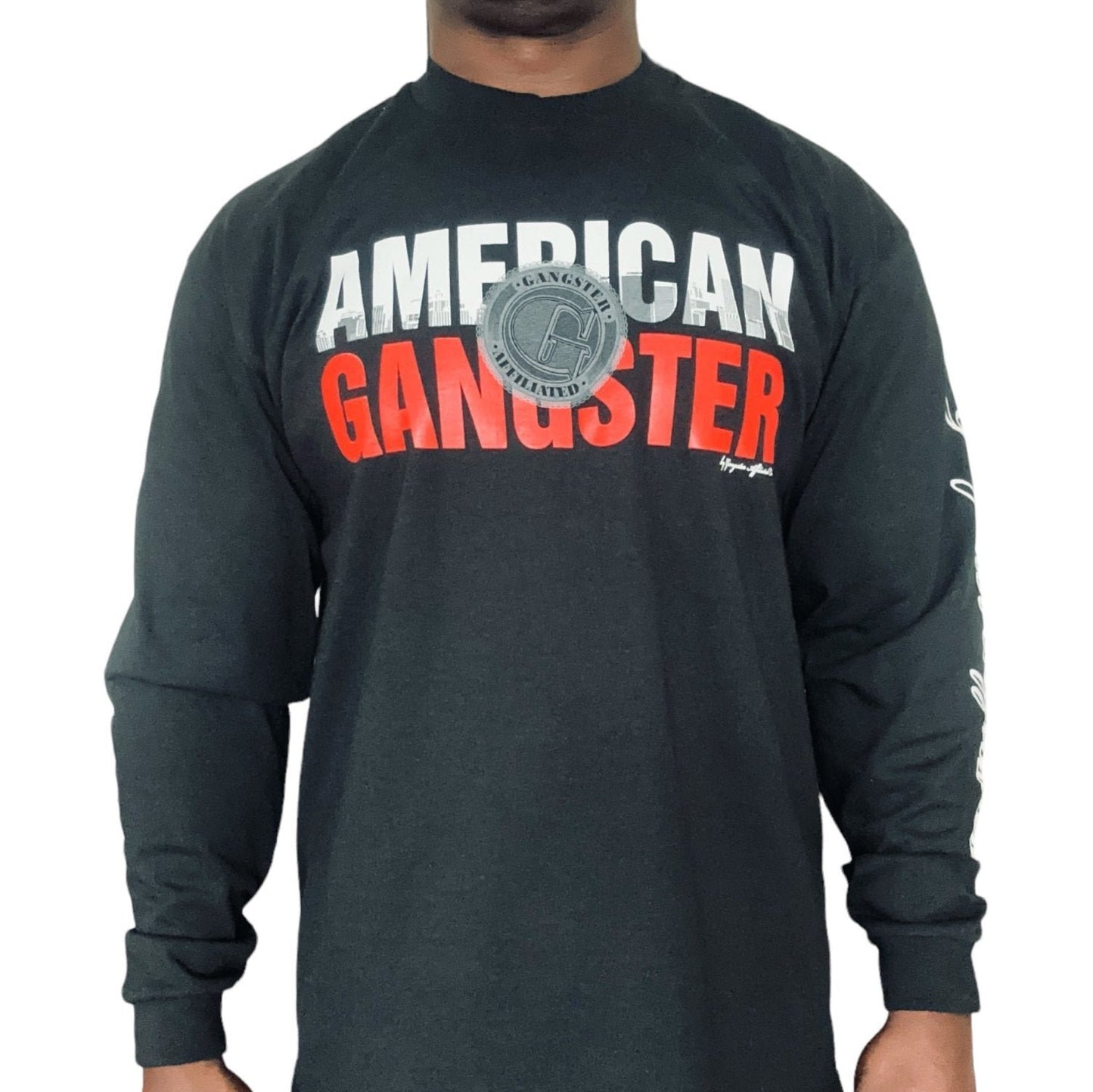 American Gangster By Gangster Affiliated Long Sleeve (Black)T-Shirt