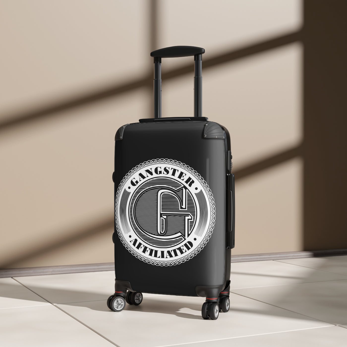 Gangster Affiliated Big G Monogram Rolling Suitcase for Travel Enthusiasts