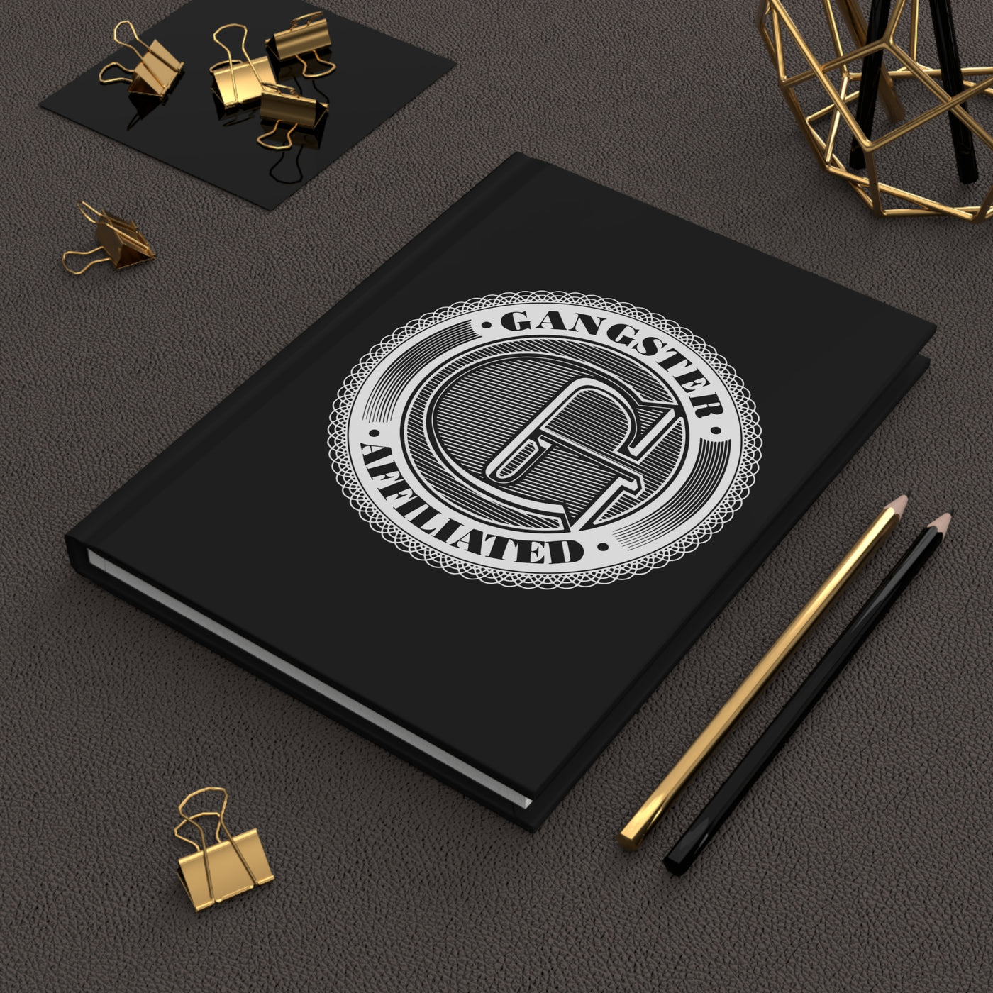 Gangster Affiliated Big "G" Monogram Logo Hardcover Journal Matte