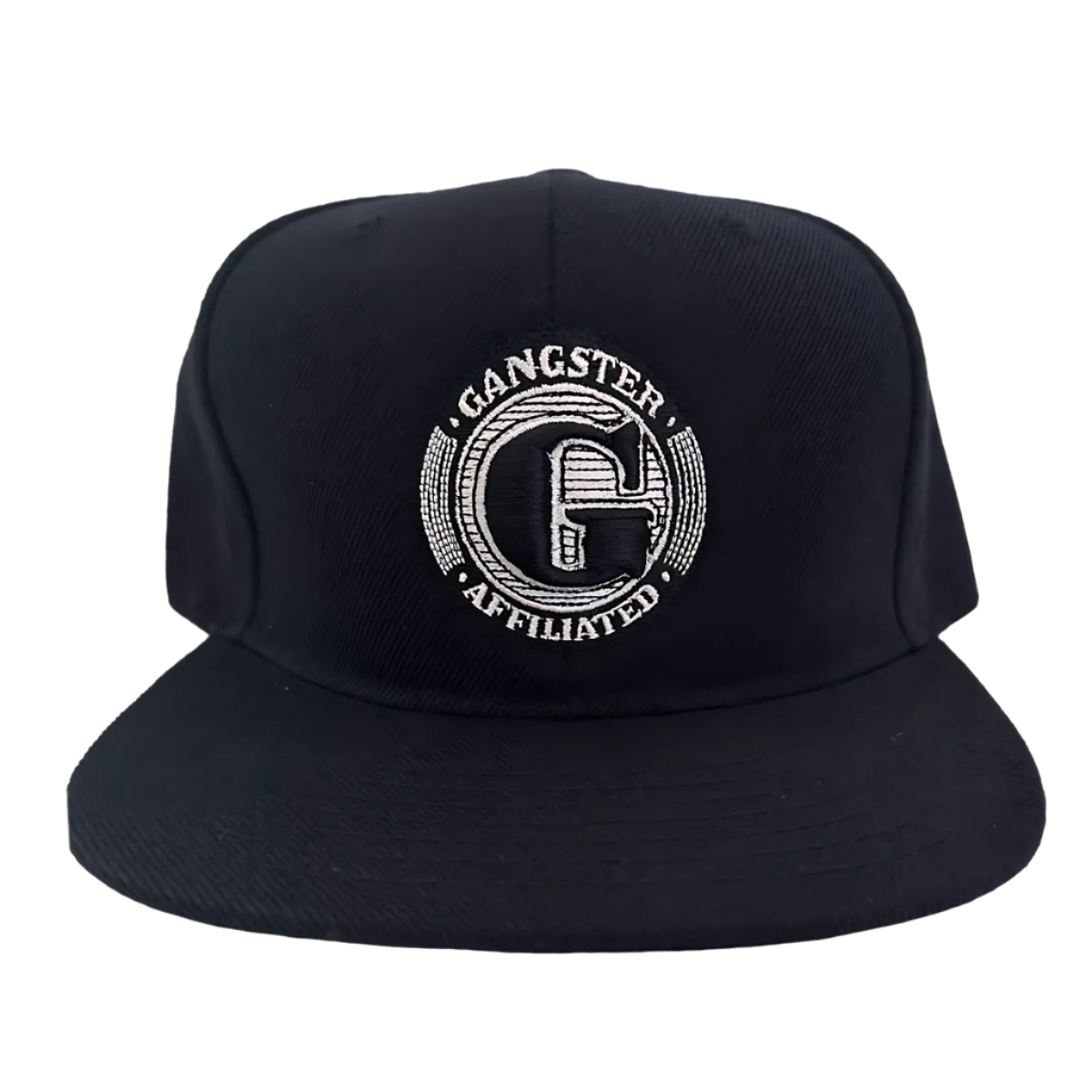 Gangster Affiliated Big "G"Logo Black Monogram Snapback Cap