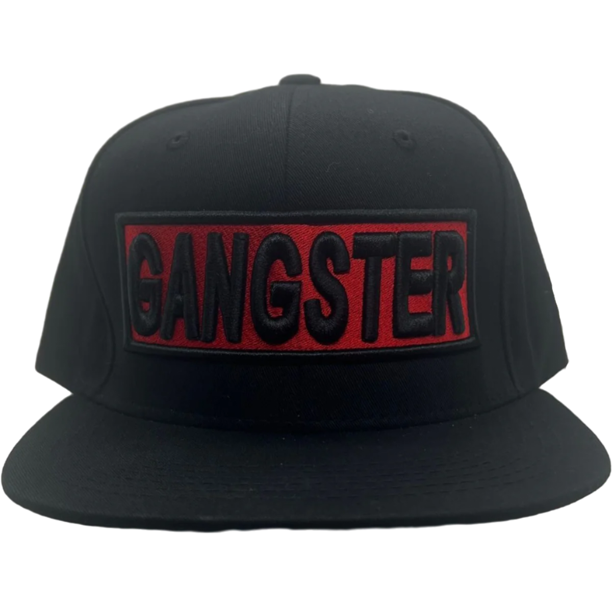Gangster Affiliated Embroidered "GANGSTER" Black w/Red Snapback