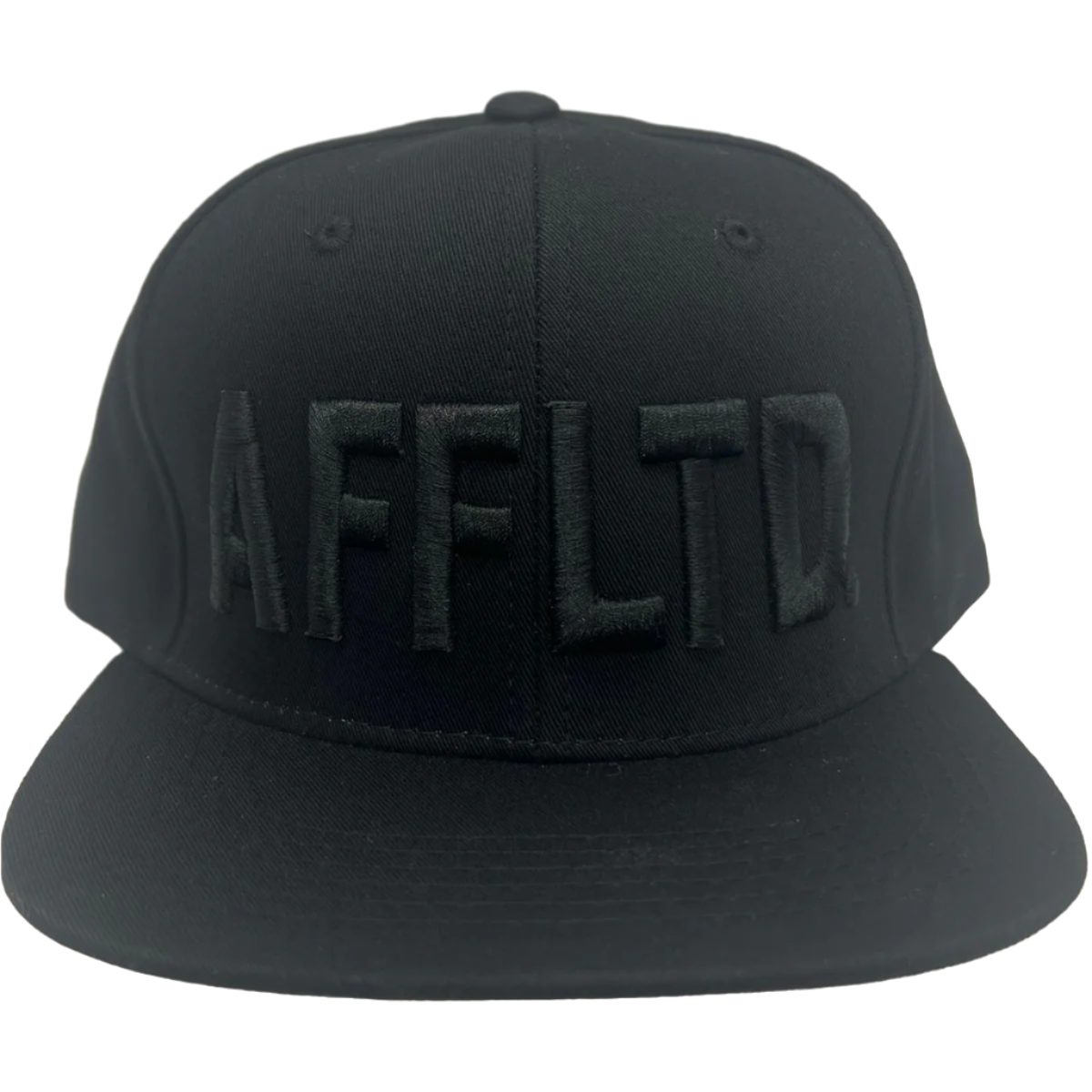 Gangster Affiliated Embroidered Black w/Black Embroidered "AFFLTD" Snapback