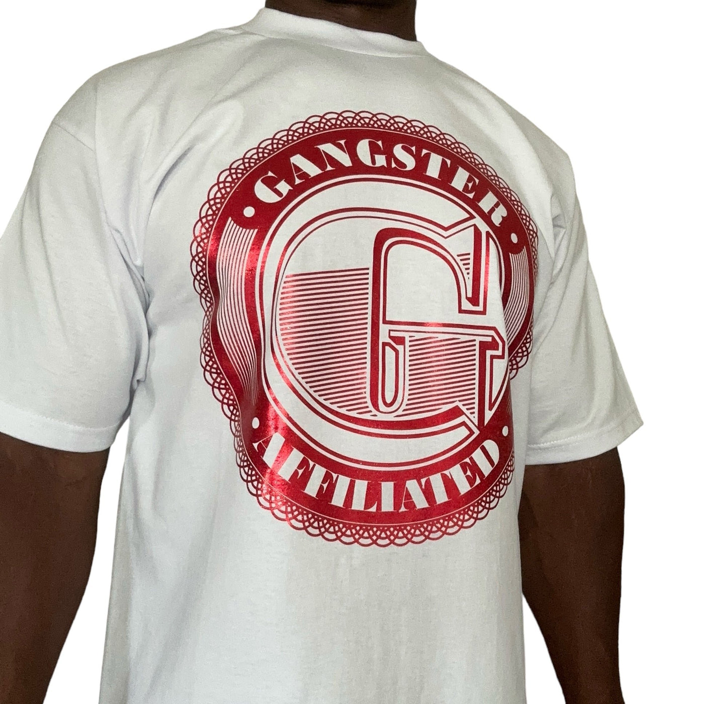 Gangster Affiliated Big "G" Monogram Red Foil T-Shirt