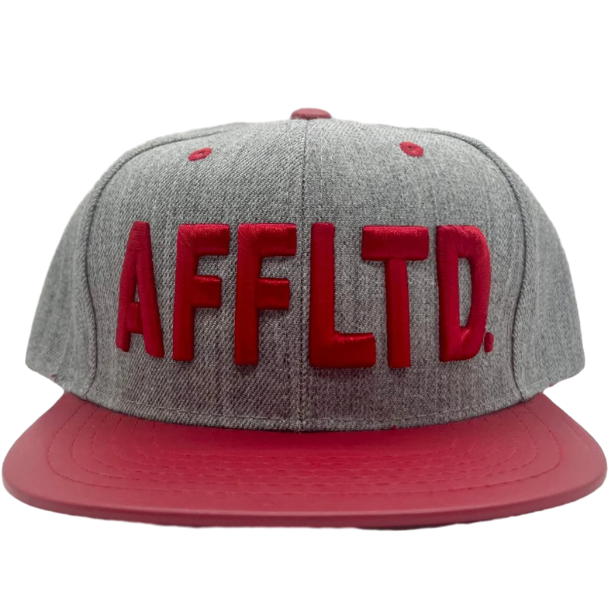 Gangster Affiliated Embroidered Gray w/Red "AFFLTD" Snapback