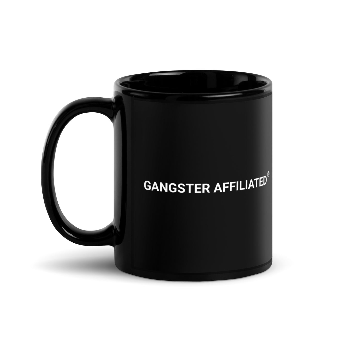Gangster Affiliated Black Glossy Mug