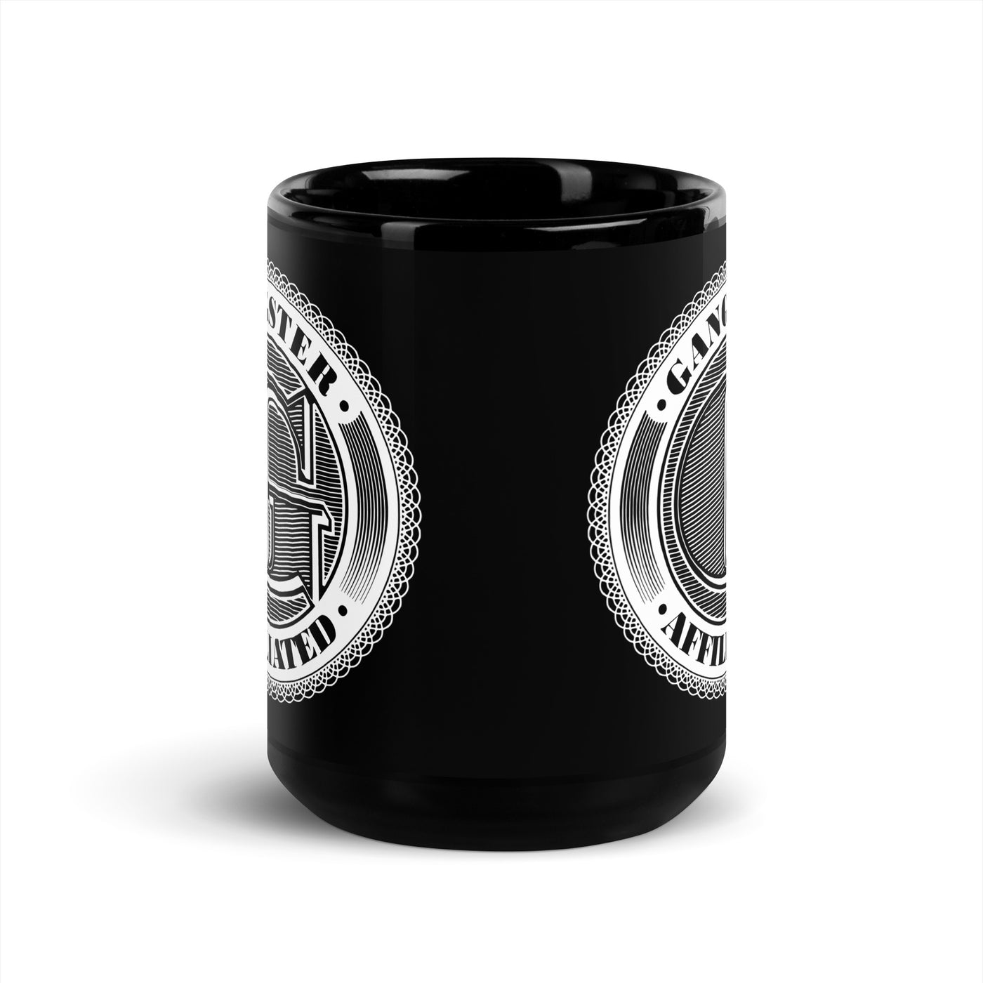 Gangster Affiliated Big "G" Logo Black Glossy Mug