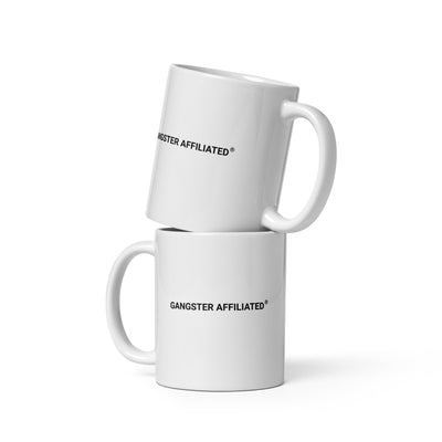 Gangster Affiliated White Glossy Mug