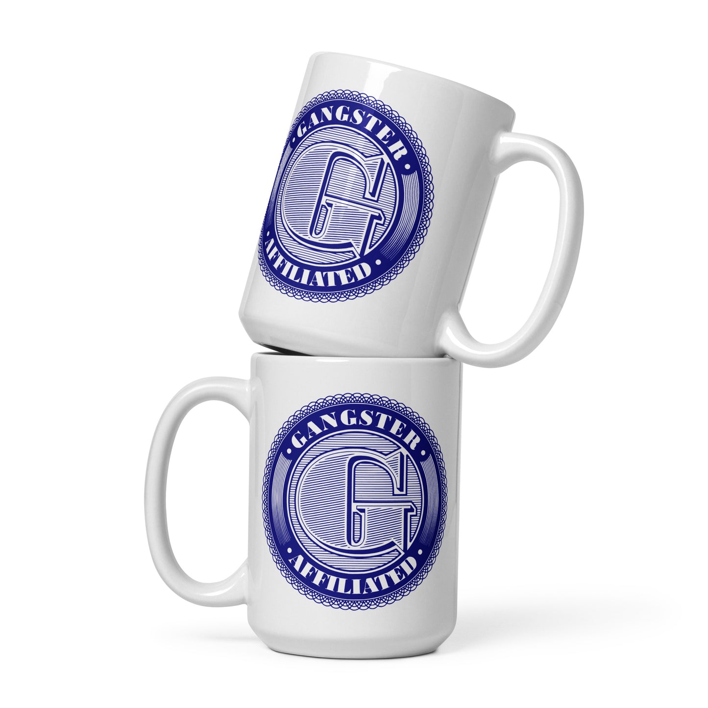 Gangster Affiliated Big "G" Navy Glossy Mug
